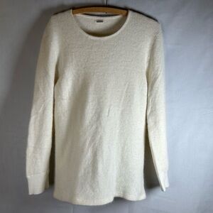 Vintage Medima Germany Angora Blend Long Sleeve Sweater Ivory Knit. Size S/M
